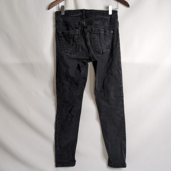 ZARA 1975 Denim Mid rise Washed Black skinny Jean , Size 6 - Picture 2 of 10